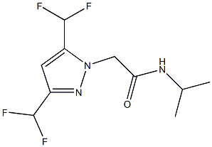 2-[3,5-bis(difluoromethyl)-1H-pyrazol-1-yl]-N-isopropylacetamide 化学構造式