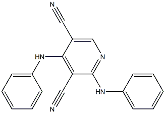 2,4-dianilinopyridine-3,5-dicarbonitrile 化学構造式