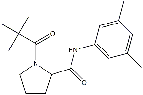 N-(3,5-dimethylphenyl)-1-(2,2-dimethylpropanoyl)-2-pyrrolidinecarboxamide 结构式
