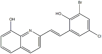 2-[2-(3-bromo-5-chloro-2-hydroxyphenyl)vinyl]-8-quinolinol Structure