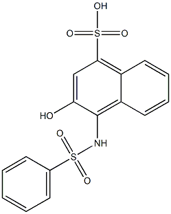 3-hydroxy-4-[(phenylsulfonyl)amino]-1-naphthalenesulfonic acid Struktur