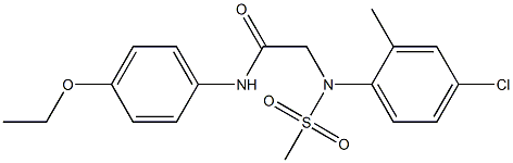  2-[4-chloro-2-methyl(methylsulfonyl)anilino]-N-(4-ethoxyphenyl)acetamide