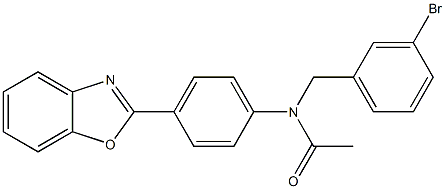 N-[4-(1,3-benzoxazol-2-yl)phenyl]-N-(3-bromobenzyl)acetamide Struktur