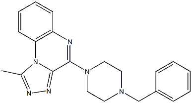 4-(4-benzyl-1-piperazinyl)-1-methyl[1,2,4]triazolo[4,3-a]quinoxaline,,结构式