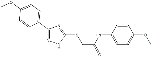 N-(4-methoxyphenyl)-2-{[3-(4-methoxyphenyl)-1H-1,2,4-triazol-5-yl]sulfanyl}acetamide Struktur