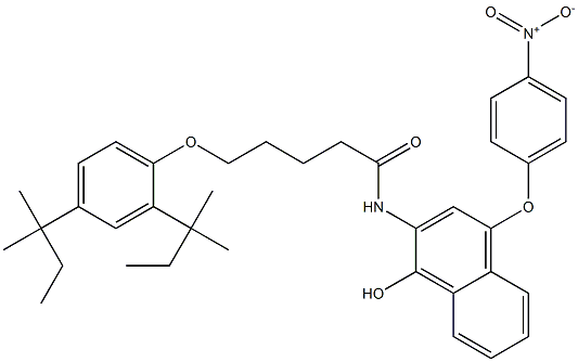 5-(2,4-ditert-pentylphenoxy)-N-(1-hydroxy-4-{4-nitrophenoxy}-2-naphthyl)pentanamide,,结构式