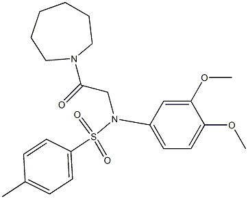 N-(2-azepan-1-yl-2-oxoethyl)-N-(3,4-dimethoxyphenyl)-4-methylbenzenesulfonamide Structure