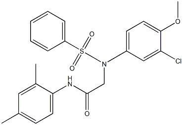 2-[3-chloro-4-methoxy(phenylsulfonyl)anilino]-N-(2,4-dimethylphenyl)acetamide