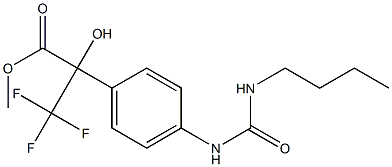 methyl 2-(4-{[(butylamino)carbonyl]amino}phenyl)-3,3,3-trifluoro-2-hydroxypropanoate Structure