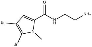 N-(2-氨基乙基)-4,5-二溴-1-甲基-1H-吡咯-2-甲酰胺 结构式