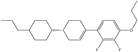 2,3-difluoro-1-propoxy-4-{4-[(1s,4r)-4-propylcyclohexyl]cyclohex-1-en-1-yl}benzene 结构式