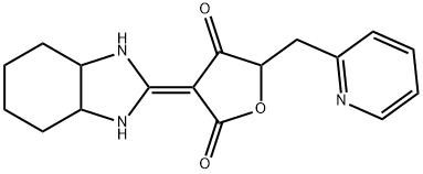 3-octahydro-2H-benzimidazol-2-ylidene-5-(2-pyridinylmethyl)-2,4(3H,5H)-furandione|