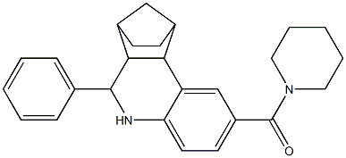 10-phenyl-5-(1-piperidinylcarbonyl)-9-azatetracyclo[10.2.1.0~2,11~.0~3,8~]pentadeca-3,5,7-triene Structure