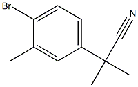 2-(4-bromo-3-methylphenyl)-2-methylpropanenitrile Struktur