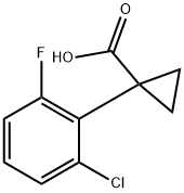 1-(2-chloro-6-fluorophenyl)cyclopropane-1-carboxylic acid 化学構造式