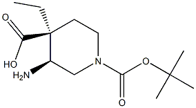 1-(tert-butyl) 4-ethyl (3S,4S)-3-aminopiperidine-1,4-dicarboxylate, 1006891-30-0, 结构式