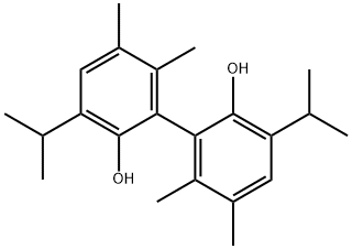 [1,1'-Biphenyl]-2,2'-diol,5,5',6,6'-tetramethyl-3,3'-bis(1-methylethyl)- 化学構造式