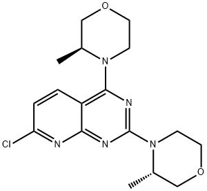 (3S,3'S)-4,4'-(7-chloropyrido[2,3-d]pyriMidine-2,4-diyl)bis(3-MethylMorpholine) Structure