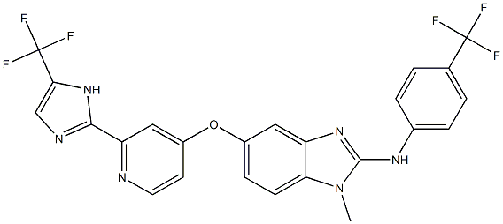 1009568-00-6 1-甲基-5-[[2-[5-(三氟甲基)-1H-咪唑-2-基]-4-吡啶基]氧基]-N-[4-(三氟甲基)苯基]-1H-苯并咪唑-2-胺