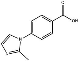 4-(2-甲基-1H-咪唑-1-基) - 苯甲酸,101184-11-6,结构式