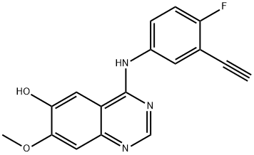 4-((3-ethynyl-4-fluorophenyl)amino)-7-methoxyquinazolin-6-ol Structure
