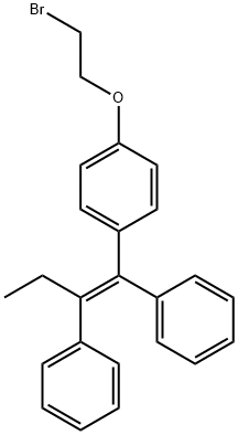 (1-(4-(2-bromoethoxy)phenyl)but-1-ene-1,2-diyl)dibenzene, 101665-52-5, 结构式