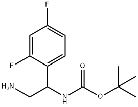 叔-丁基 N-[2-氨基-1-(2,4-二氟苯基)乙基]氨基甲酯,1016680-39-9,结构式