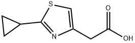 2-(2-环丙基-1,3-噻唑-4-基)乙酸,1016703-94-8,结构式