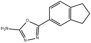 5-(2,3-dihydro-1H-inden-5-yl)-1,3,4-oxadiazol-2-amine Structure