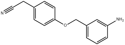 2-{4-[(3-aminophenyl)methoxy]phenyl}acetonitrile Structure