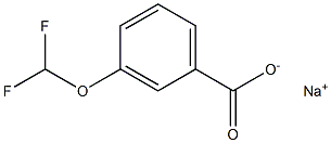 3-(二氟甲氧基)苯甲酸钠 结构式