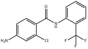 4-amino-2-chloro-N-[2-(trifluoromethyl)phenyl]benzamide Structure