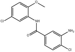 3-amino-4-chloro-N-(5-chloro-2-methoxyphenyl)benzamide 结构式