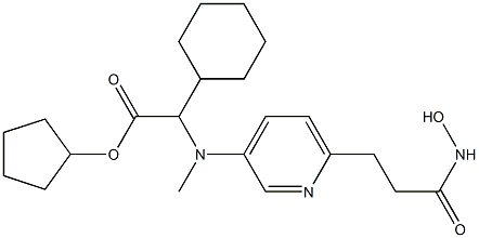 cyclopentyl 2-cyclohexyl-2-((6-(3-(hydroxyamino)-3-oxopropyl)pyridin-3-yl)methylamino)acetate Struktur