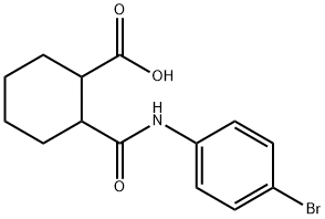 2-((4-溴苯基)氨基甲酰基)环己烷-1-羧酸,101937-42-2,结构式
