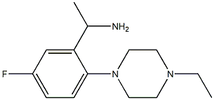 1-[2-(4-ethylpiperazin-1-yl)-5-fluorophenyl]ethan-1-amine Struktur