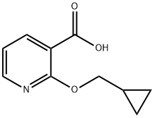 2-(シクロプロピルメトキシ)ピリジン-3-カルボン酸 化学構造式