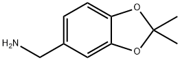 (2,2-二甲基-1,3-二噁茚-5-基)甲胺 结构式