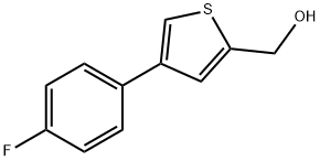 (4-(4-fluorophenyl)thiophen-2-yl)methanol, 1019780-55-2, 结构式
