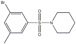 1-(3-Bromo-5-methylphenylsulfonyl)piperidine Struktur