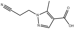 1-(2-cyanoethyl)-5-methyl-1H-pyrazole-4-carboxylic acid Struktur