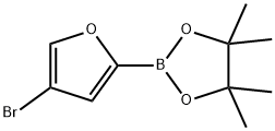 2-(4-BROMOFURAN-2-YL)-4,4,5,5-TETRAMETHYL-1,3,2-DIOXABOROLANE,1025719-11-2,结构式