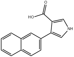 4-Naphthalen-2-yl-1H-pyrrole-3-carboxylic acid Struktur