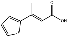 3-(thiophen-2-yl)but-2-enoic acid 化学構造式