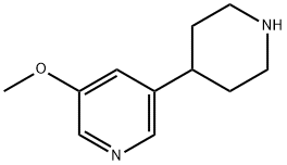 3-methoxy-5-piperidin-4-ylpyridine Struktur