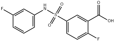 2-氟-5-[(3-氟苯基)氨磺酰基]苯甲酸, 1030694-79-1, 结构式