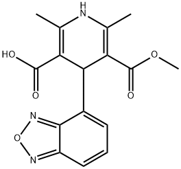 4-(2,1,3-benzoxadiazol-4-yl)-5- methoxycarbonyl-2,6-dimethyl-1,4-dihydropyridine-3-carboxylic acid Structure