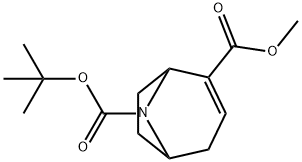 8-tert-butyl 2-methyl 8-azabicyclo[3.2.1]oct-2-ene-2,8-dicarboxylate Struktur