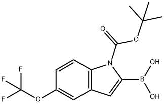 1-(TERT-BUTOXYCARBONYL)-5-(TRIFLUOROMETHOXY)INDOLE-2-BORONIC ACID Struktur