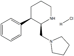 (2R,3R)-3-phenyl-2-(pyrrolidin-1-ylmethyl)piperidine hydrochloride Structure